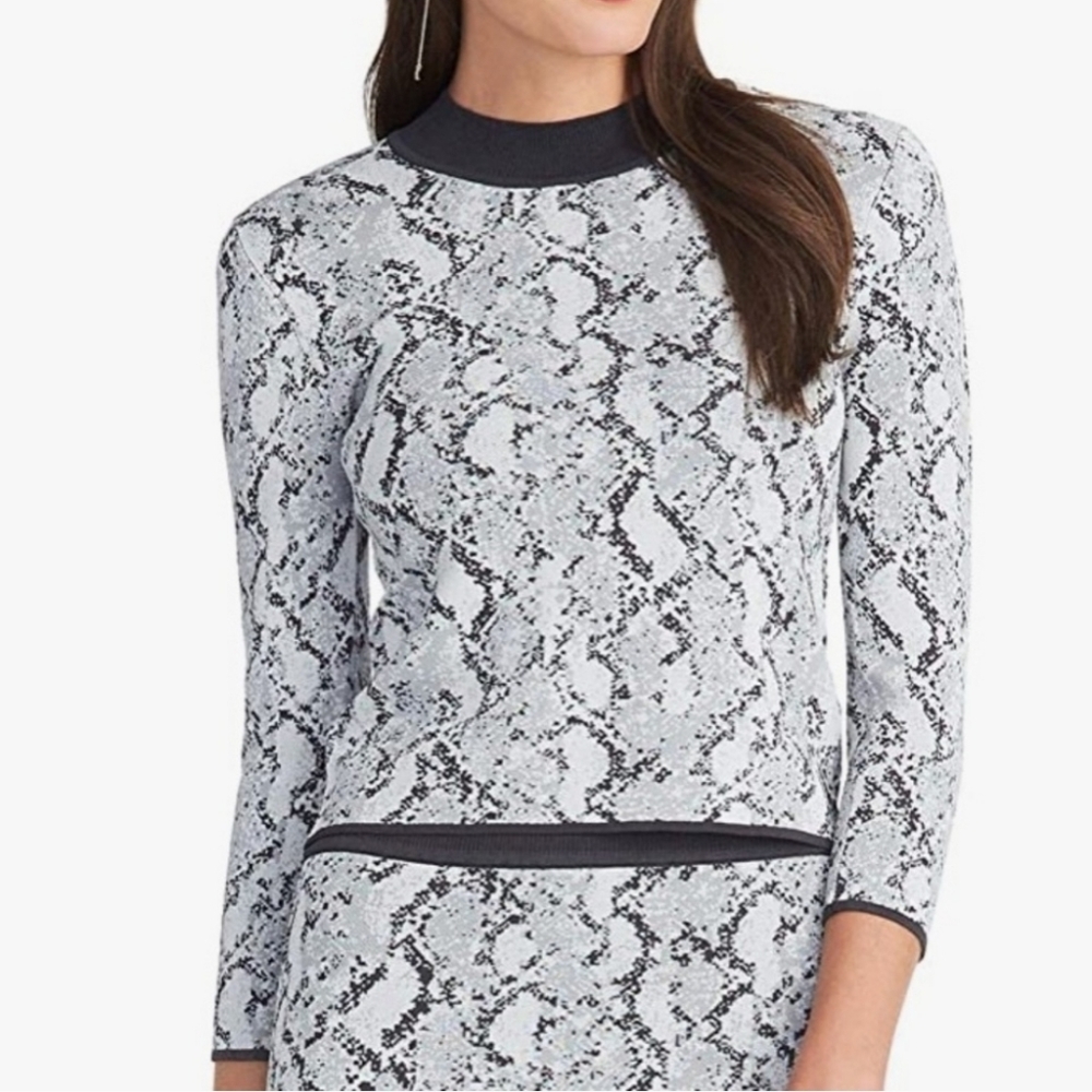 NWT Rachel Roy Snake Skin Long Sleeve Blouse